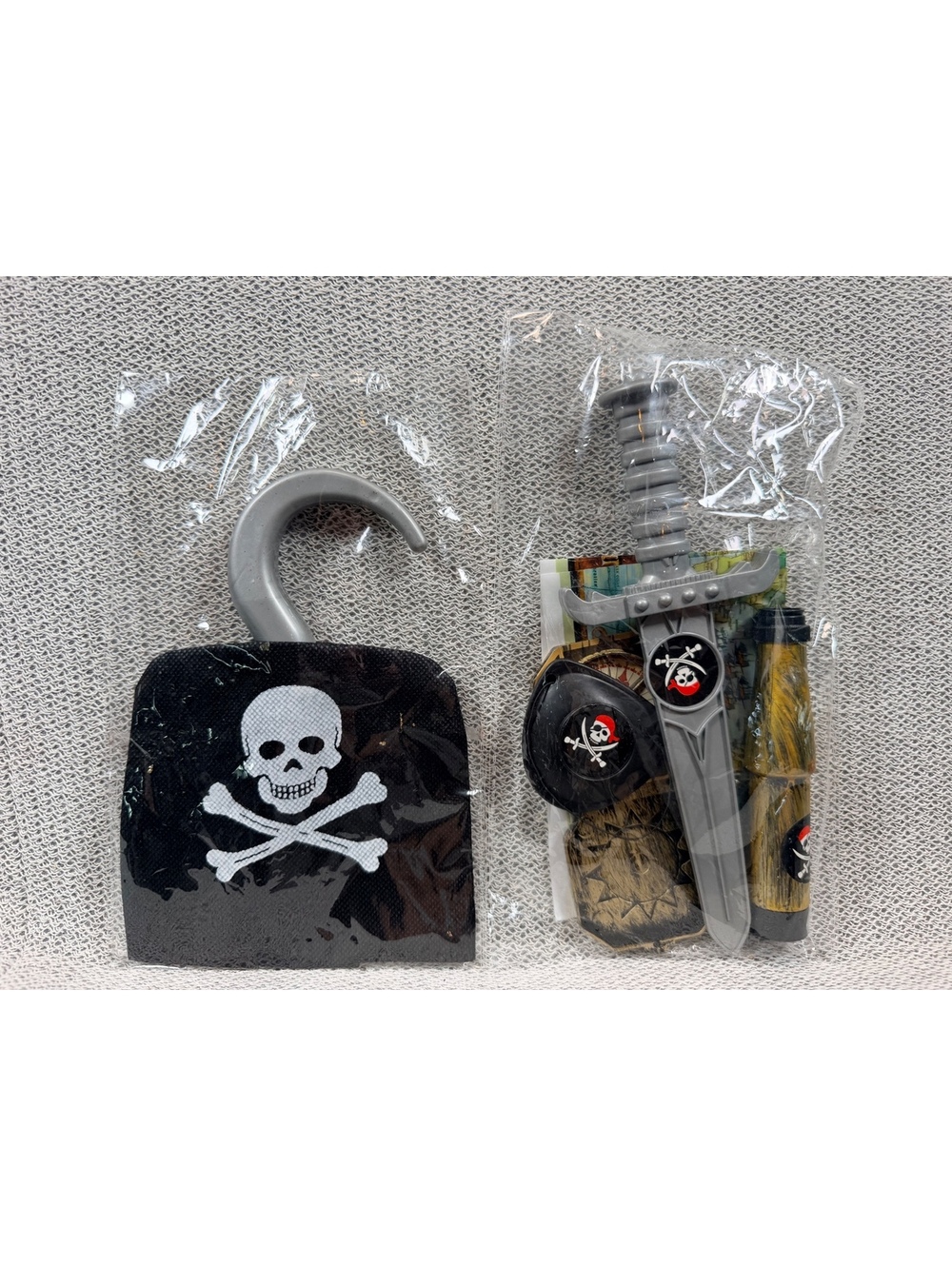 Pirate Costume Accessory Set - Hook, Sword, Eye Patch, and Treasure Map